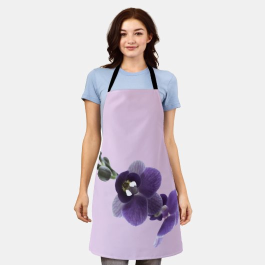 Paarse orchidebloem, All-Over Print Schort (Gedragen)