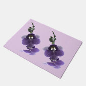 Paarse orchidebloem, deurmat (Schuin)