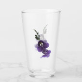 Paarse orchidebloem, Glass Cup Glas (Achterkant)