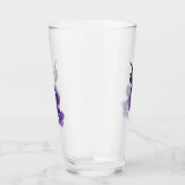 Paarse orchidebloem, Glass Cup Glas (Rechts)