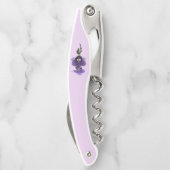 Paarse orchidebloem, kurkentrekker (Achterkant)