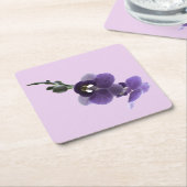 Paarse orchidebloem, Onderzetter (Schuin)