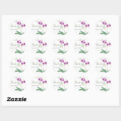 paarse orchidebloem ronde sticker (Vel)