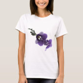 Paarse orchidebloem t-shirt (Voorkant)