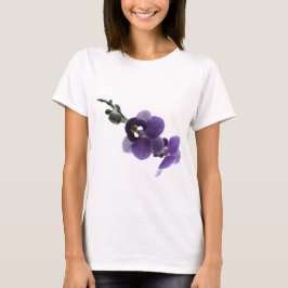 Paarse orchidebloem t-shirt