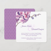 Paarse orchidee 2 kaart (Voorkant / Achterkant)