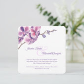 Paarse orchidee 2 kaart (Staand voorkant)