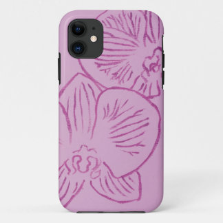 Paarse orchidee Abstracte kunst Case-Mate iPhone Case