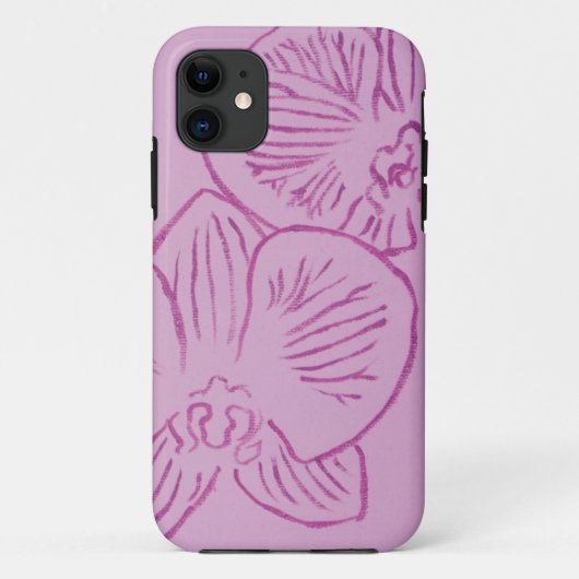 Paarse orchidee Abstracte kunst Case-Mate iPhone Case (Achterkant)
