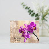 Paarse Orchidee Ansichtkaart Briefkaart (Staand voorkant)