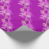 Paarse orchidee aquarel kunst bruiloft cadeaupapier (Hoek)