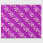 Paarse orchidee aquarel kunst bruiloft cadeaupapier (Vlak)