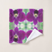 Paarse Orchidee Bad Handdoek (Wasdoekje)