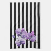 Paarse orchidee band Waterverf ventilator Theedoek (Verticaal)