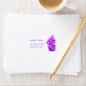 Paarse Orchidee bloem bruiloft antwoord adreslabel Etiket (Insitu)