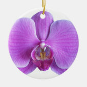Paarse Orchidee Bloem Kerstmis Ornament (Voorkant)