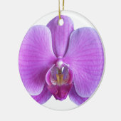Paarse Orchidee Bloem Kerstmis Ornament (Links)