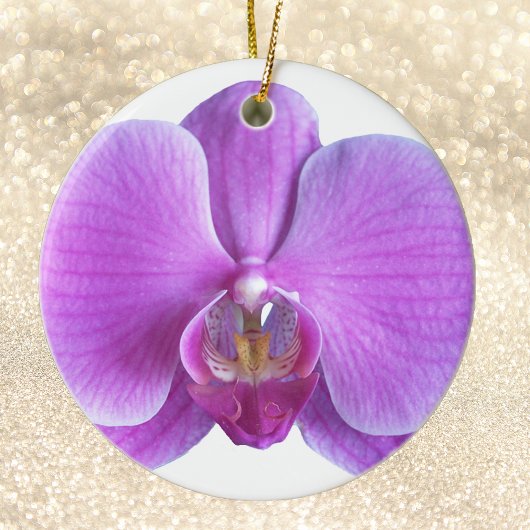 Paarse Orchidee Bloem Kerstmis Ornament
