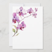 Paarse Orchidee Bloesem 60e Verjaardag Kaart (Achterkant)