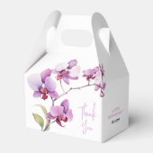 Paarse Orchidee Bloesem Verjaardag Bedankdoosjes (Voorkant Zijde)