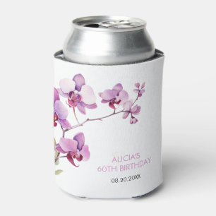 Paarse Orchidee Bloesem Verjaardag Blikjeskoeler