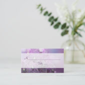 Paarse orchidee bruiloft speciale gelegenheid plaa plaatskaartje (Staand voorkant)