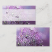Paarse orchidee bruiloft speciale gelegenheid plaa plaatskaartje (Voorkant / Achterkant)