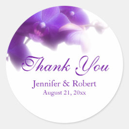 Paarse Orchidee Dankjewel Sticker