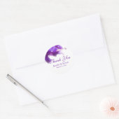 Paarse Orchidee Dankjewelsticker Ronde Sticker (Envelop)