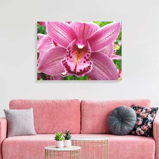 Paarse Orchidee Elegant Floral Canvas Afdruk (Insitu (Woonkamer))