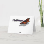 Paarse Orchidee Elegant Floral Kaart (Achterkant)