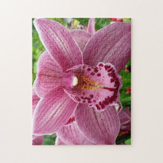 Paarse Orchidee Elegant Floral Legpuzzel (Verticaal)
