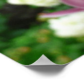 Paarse Orchidee Elegant Floral Poster (Hoek)
