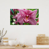 Paarse Orchidee Elegant Floral Poster (Keuken)