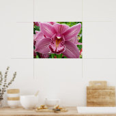 Paarse Orchidee Elegant Floral Poster (Keuken)