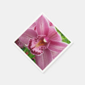 Paarse Orchidee Elegant Floral Servet (Hoek)