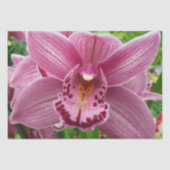 Paarse Orchidee Elegant Floral Tissuepapier (Voorkant)