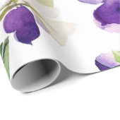 Paarse Orchidee Elegante Bloem Botanisch Cadeaupapier (Rol Hoek)