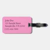 Paarse orchidee en tuinkleurige Floral Bagagelabel (Achterkant horizontaal)