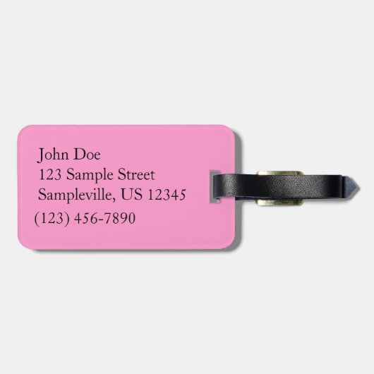 Paarse orchidee en tuinkleurige Floral Bagagelabel (Achterkant horizontaal)