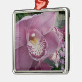 Paarse orchidee en tuinkleurige Floral Metalen Ornament (Links)