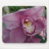 Paarse orchidee en tuinkleurige Floral Muismat (Voorkant)