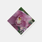 Paarse orchidee en tuinkleurige Floral Servet (Hoek)