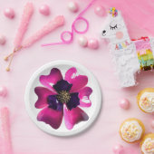 Paarse orchidee exotische bloemklep zomertuin brui papieren bordje (Feest)