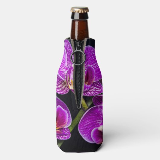 Paarse orchidee flesjeskoeler (Fles Achterkant)