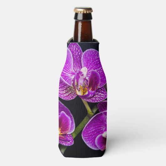 Paarse orchidee flesjeskoeler (Fles Voorkant)