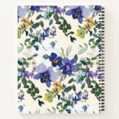 Paarse orchidee Floral Wreath Personalized Recipe Notitieboek (Achterkant)