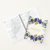 Paarse orchidee Floral Wreath Personalized Recipe Notitieboek (Binnen)