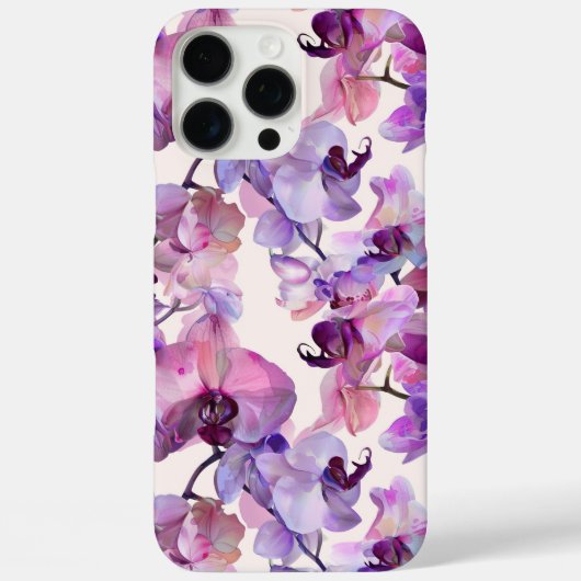 Paarse Orchidee Flower Waterverf Case-Mate iPhone Case (Achterkant)