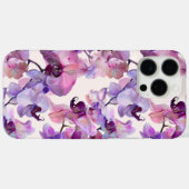 Paarse Orchidee Flower Waterverf Case-Mate iPhone Case (Achterkant (horizontaal))